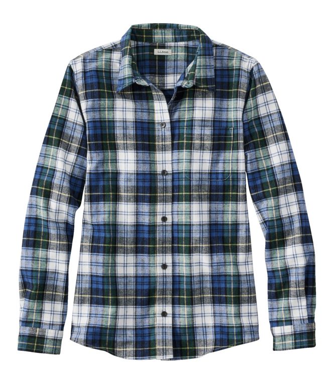 Women's L.L. Bean Scotch Plaid Flannel Shirt, Xsmall, Rob Roy