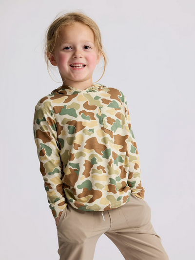 Free Fly Apparel Bamboo Shade Hoodie for Toddlers Vintage Camo