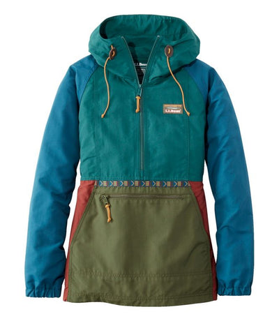 L.L.Bean Mountain Classic Anorak, Multi-Color for Women Spruce/Tuscan Olive