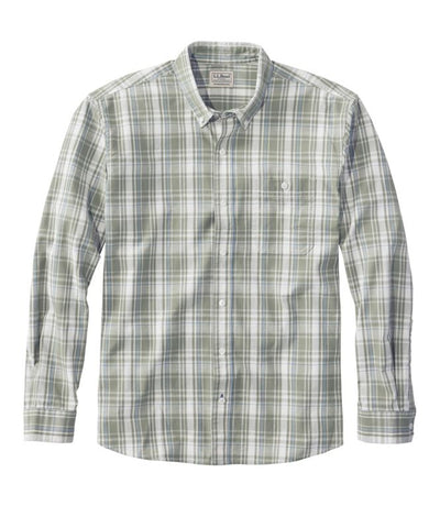 L.L.Bean Comfort Stretch Chambray Shirt for Men Sea Grass