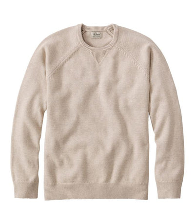 L.L.Bean Wicked Soft Cotton/Cashmere Crewneck Sweater for Men New Khaki