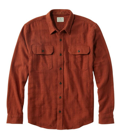 L.L.Bean 1912 Field Flannel Shirt for Men Burnt Mahogany