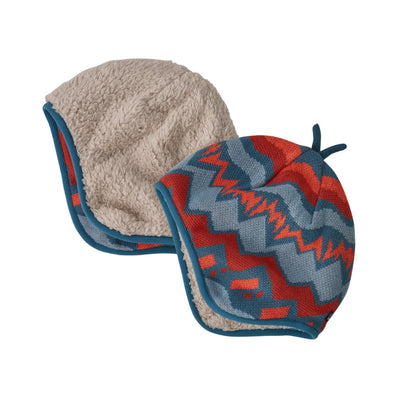 Baby Reversible Beanie Lofoten Geo Knit: Wavy Blue