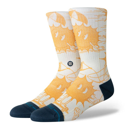 Stance Sonny Yellow Poly Blend Crew Socks for Men