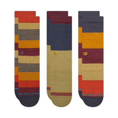 Stance Cabin Fever Cotton Crew Socks 3 Pack for Men Multi