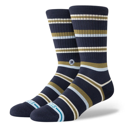 Stance Hudson Cotton Crew Socks for Men Navy