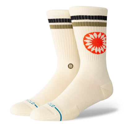 Stance  Sun Dial Cotton Crew Socks for Men Cream