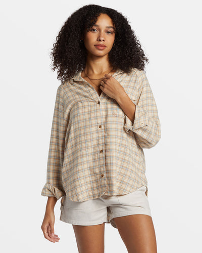 Billabong Best Time Long Sleeve Shirt for Women Western Sky