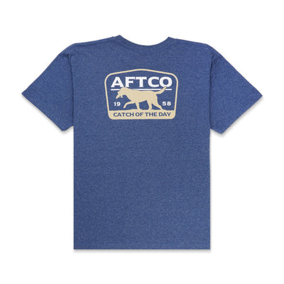 Aftco Fetch SS T-Shirt for Youth Navy Heather