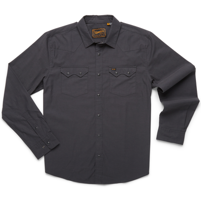 Howler Brothers Crosscut Snapshirt for Men Midnight Chambray (CORE) #color_midnight-chambray-core