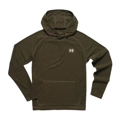 Howler Brothers Palo Duro Grid Fleece Hoodie for Men Deep Woods