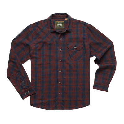 Howler Brothers Harker's Flannel Shirt for Men Barrett Plaid : Burgundy