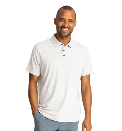 Free Fly Apparel Bamboo Flex Polo II for Men Bright White