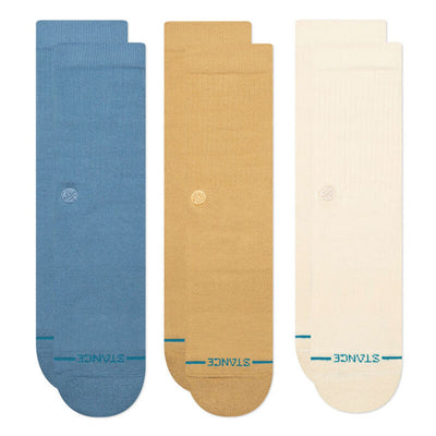 Stance Icon Crew Socks 3 Pack Cream