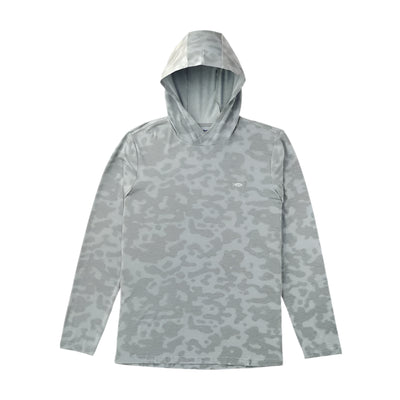 Aftco Ocean Bound Hooded Performance Shirt for Men Gray Upwell Camo 