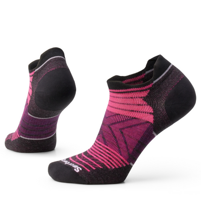 Smartwool Run Stripe Zero Cushion Low Ankle Socks for Women Power Pink