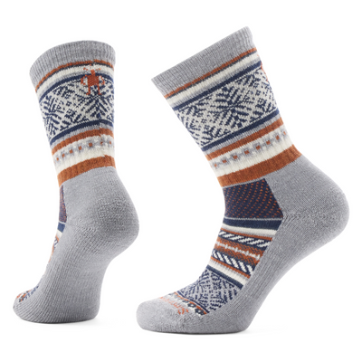 Smartwool Everyday Fair Isle Sweater Crew Socks for Men Light Gray