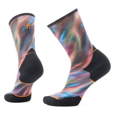 Smartwool Trail Run Water Shimmer Print Targeted Cushion Crew Socks for Women Black