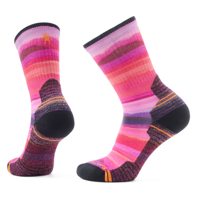 Smartwool Hike Hilltop Daydream Print Light Cushion Crew Socks for Women Power Pink