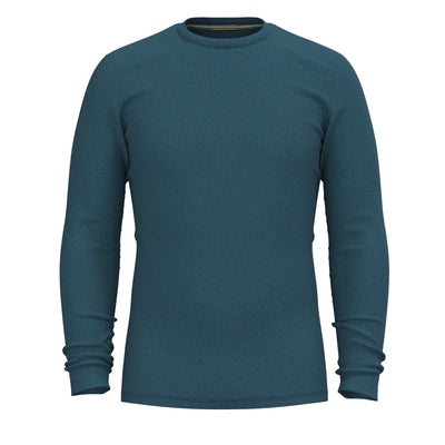 Smartwool Classic Thermal Merino Base Layer Crew for Men Twilight Blue Heather