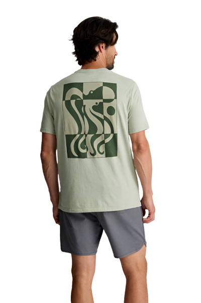 Free Fly Apparel Octo Tee for Men Heather Desert Sage