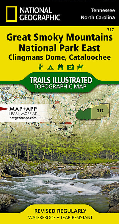 Trails Illustrated Great Smoky Mountains National Park East: Clingmans Dome, Cataloochee