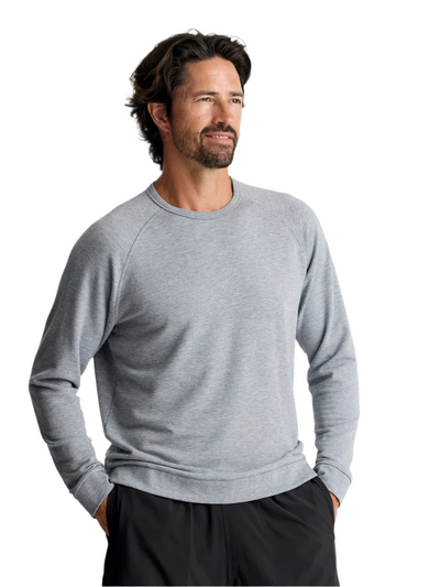 Free Fly Apparel Bamboo Lightweight Fleece Crew for Men Heather Grey