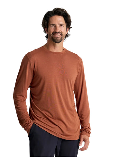 Free Fly Apparel Bamboo Lightweight Long Sleeve Shirt for Men Adobe