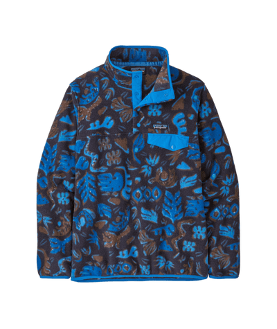 Patagonia Lightweight Synchilla Snap-T Fleece for Women Across Oceans : Pitch Blue