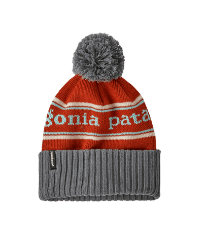 Patagonia Powder Town Beanie for Kids Park Stripe: Burl Red