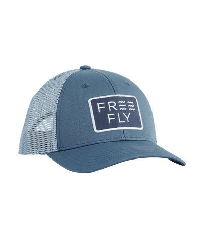 Free Fly Apparel Wave Trucker Hat Slate Blue