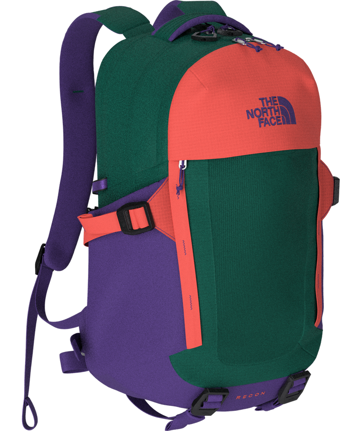 Purple and grey north face backpack online