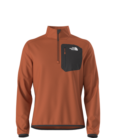 The North Face Crest 1/4 Zip for Men Earthen Copper / TNF Black