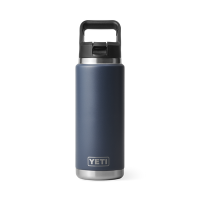 Yeti Rambler 26oz Water Bottle with Straw Cap Navy